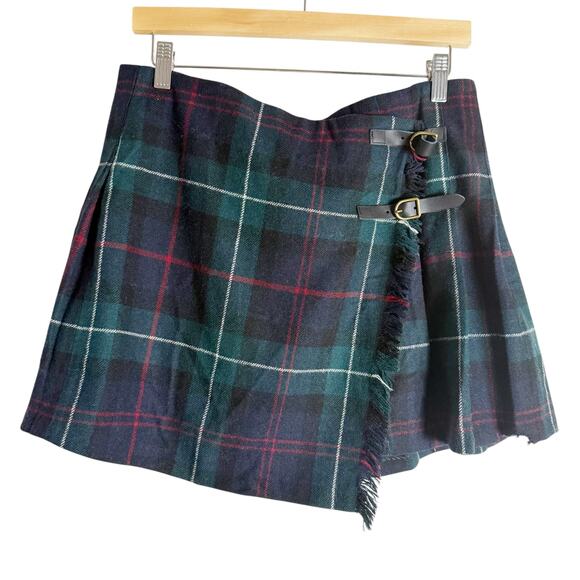 Polo by Ralph Lauren Navy & Green Plaid Mini Skirt - Picture 6 of 14